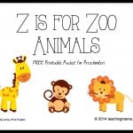 Z is for Zoo Animals — Letter Z Printables