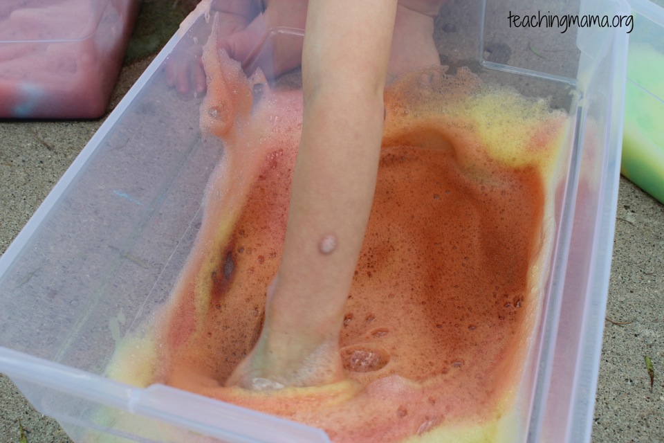 Color Mixing Activity with Soap Foam