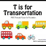T is for Transportation — Letter T Printables