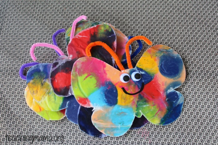 Butterfly Craft using Melted Crayons