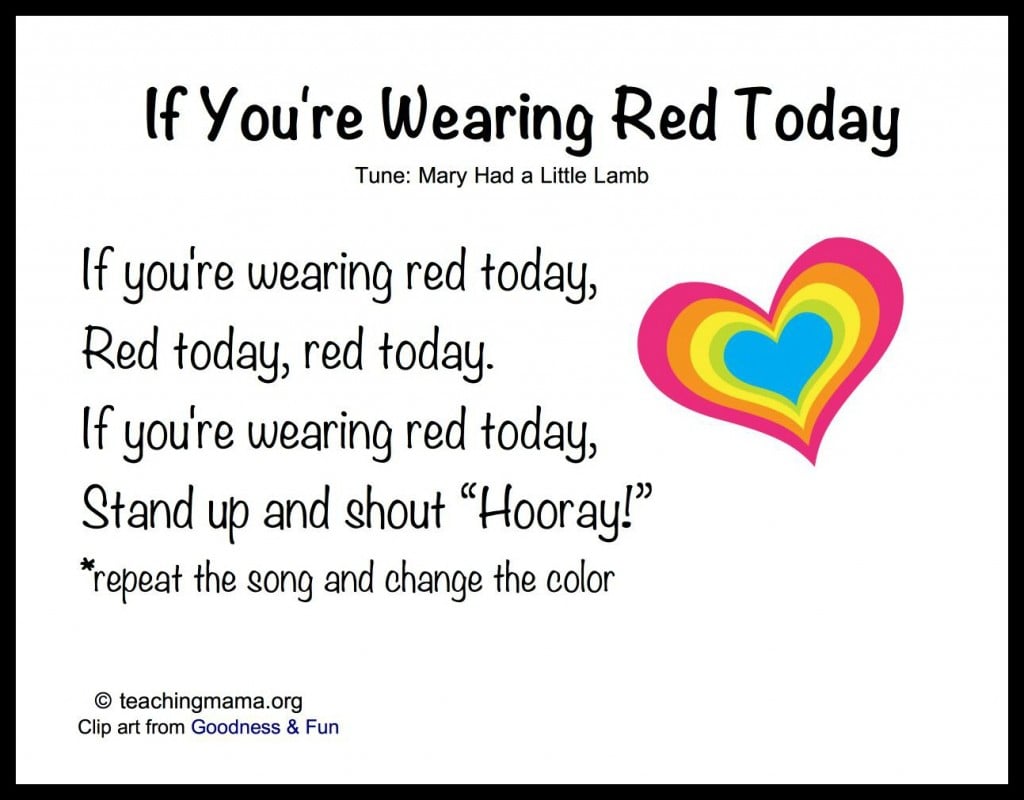 If You're Wearing Red Today
