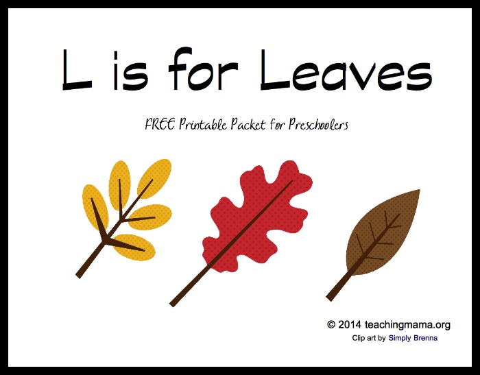 l is for leaves letter l printables