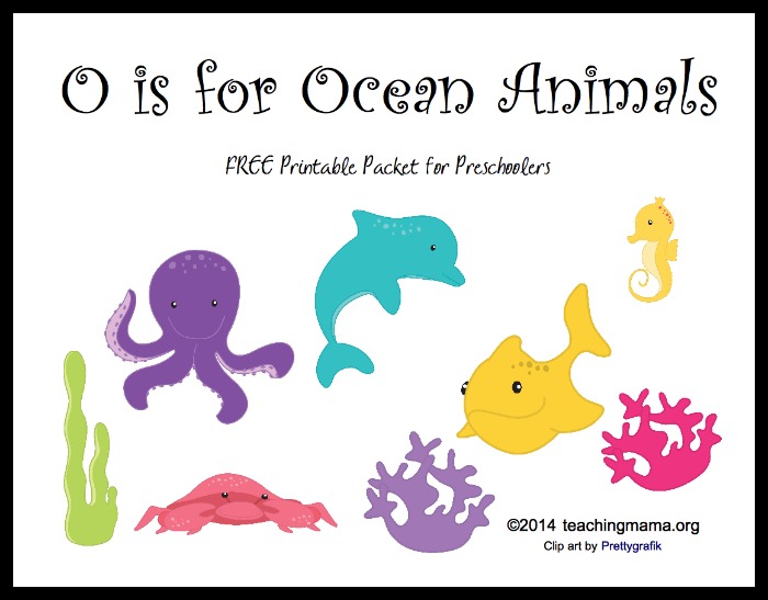 o is for ocean animals letter o printables