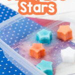 fizzy ice stars - for experiment for kids!