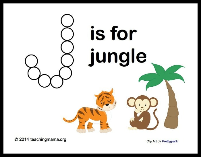 j is for jungle letter j printables