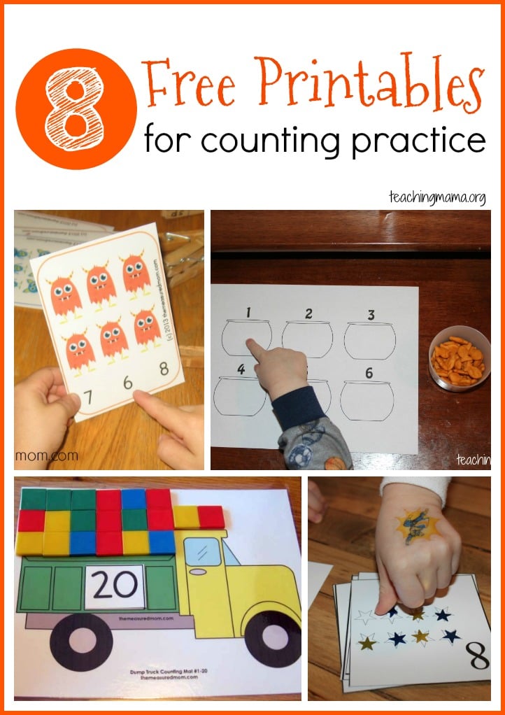 8 Free Printables for Counting Practice {Guest Post}
