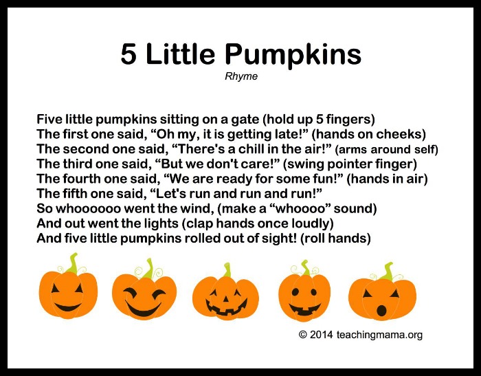 5 Little Pumpkins Poem Free Printable Printable Templates