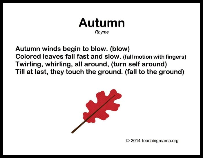 Autumn Songs for Preschoolers