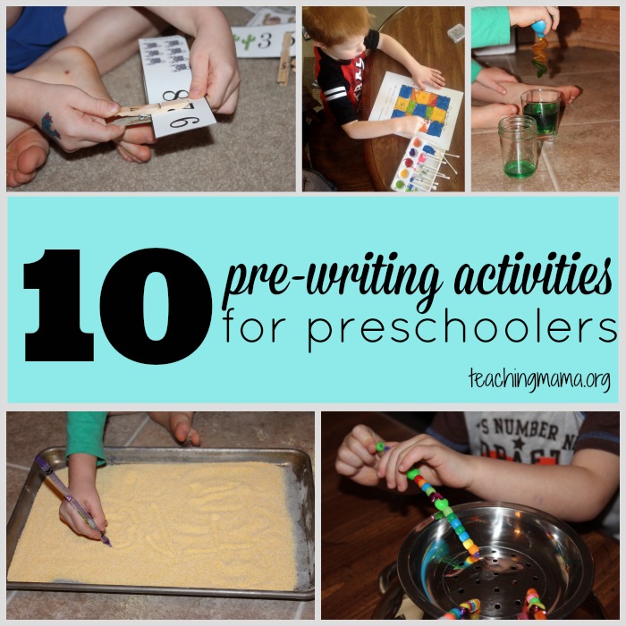 10 pre-writing activities for preschoolers