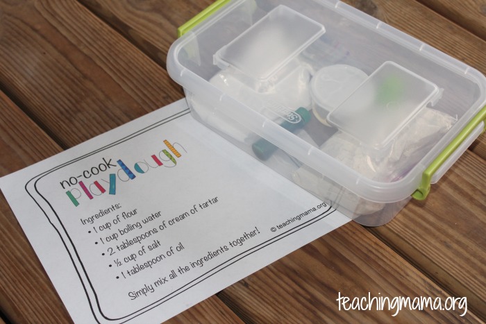 No-cook playdough kit