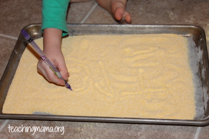 corn meal writing