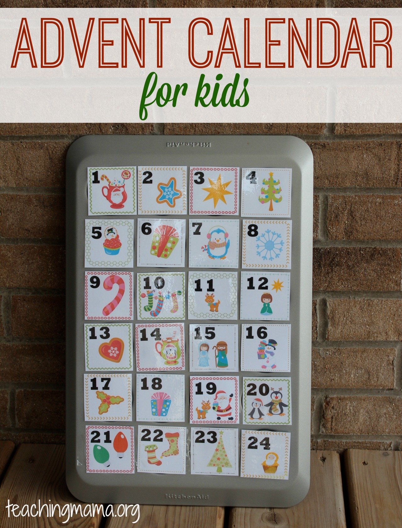 Advent Calendar for Kids {Free Printable!}