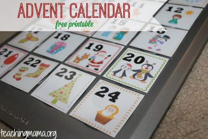 Advent Calendar {free printable}