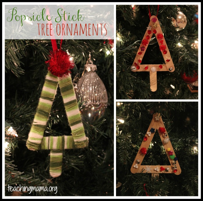 Popsicle Stick Tree Ornaments