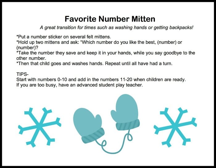Favorite Number Mitten