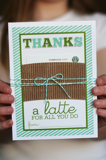 Thanks a Latte gift card holder