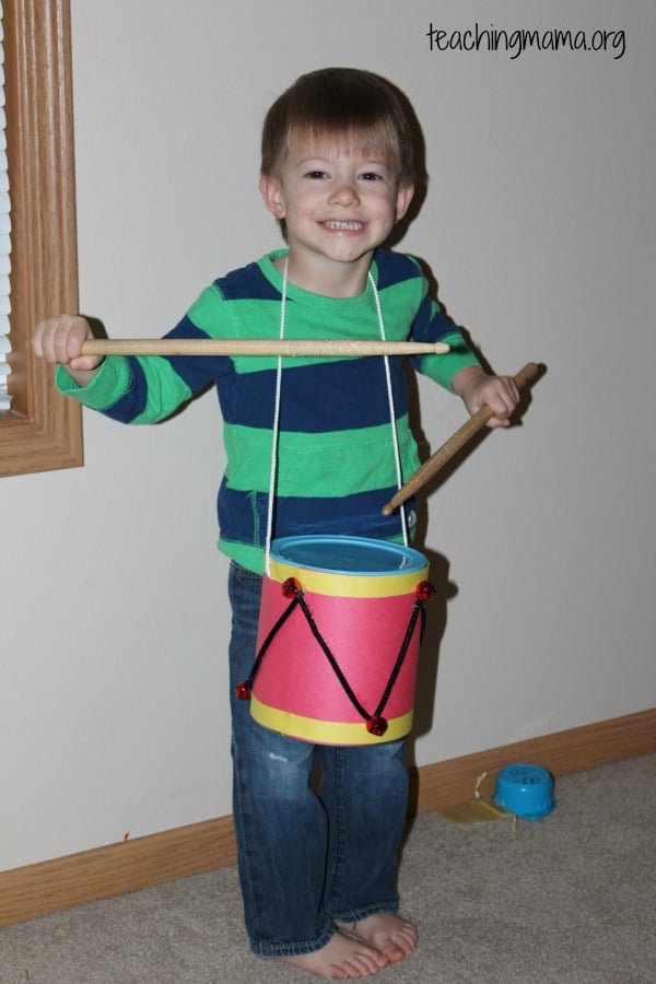 Homemade Drum for The Little Drummer Boy