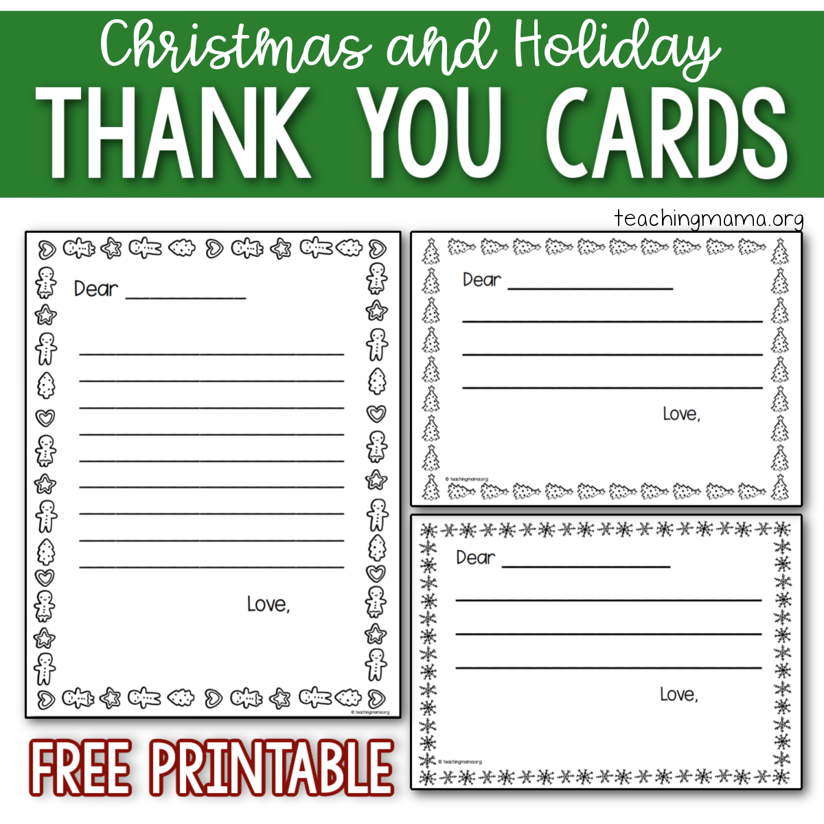 holiday thank you cards Teaching Mama