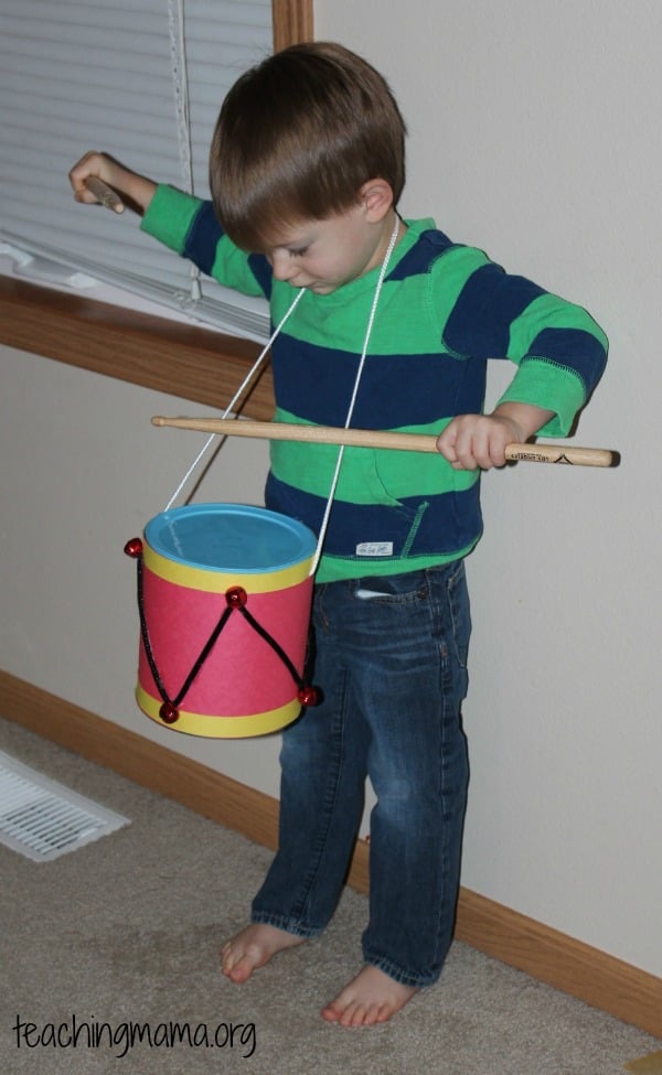 playing the drum