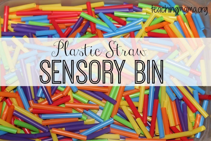 Plastic Straw Sensory Bin