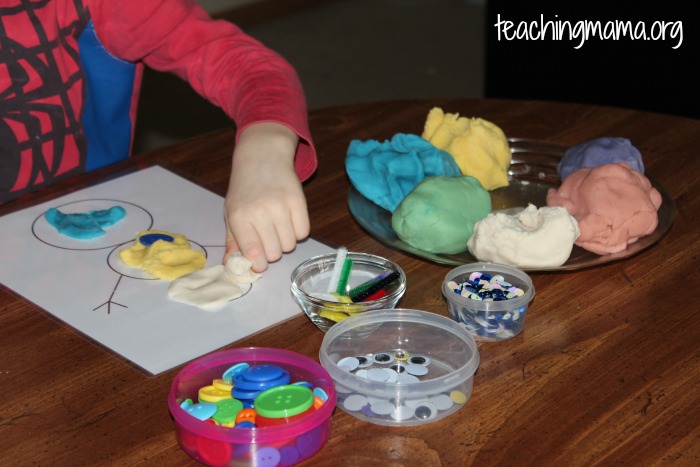 Snowman Playdough Mat