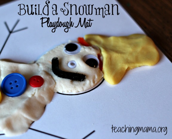 Playdough activities: snowman play dough mat – welcome to mommyhood