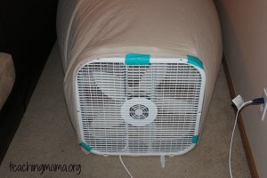 box fan air fort