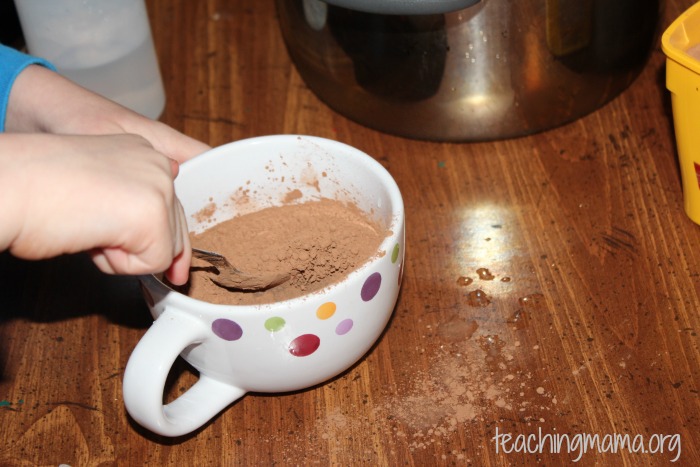 stirring cocoa