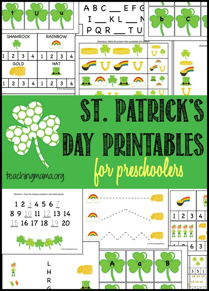 St. Patrick’s Day Printables for Preschoolers