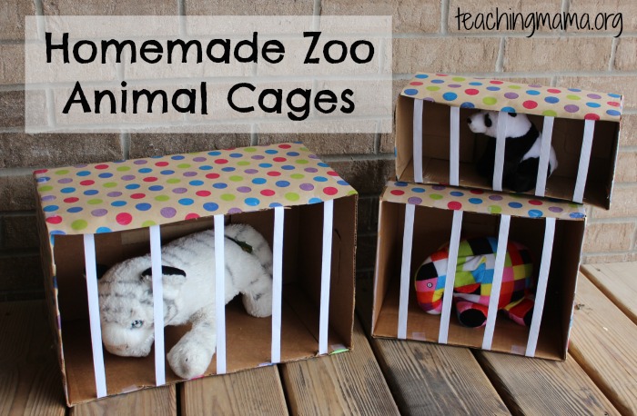 how to make a stuffed animal zoo cage