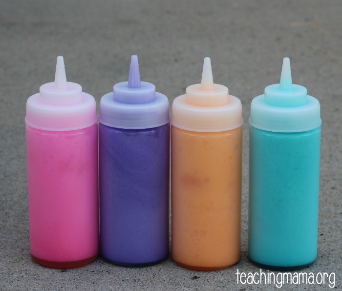 DIY Sidewalk Fizzy Foam Paint