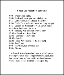 Weekly Preschool Planner