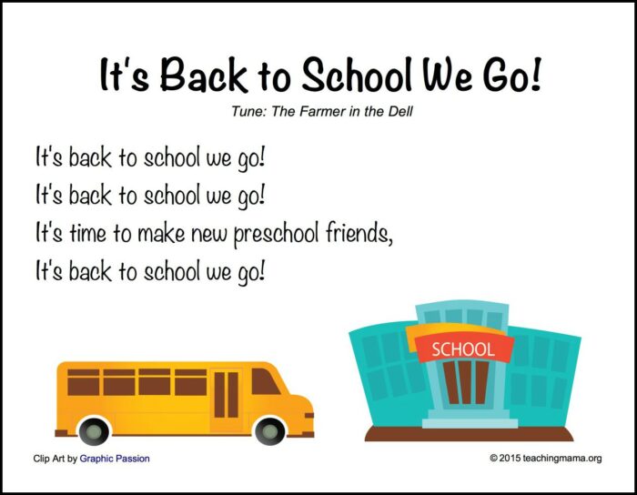 Back to School Songs for Preschoolers