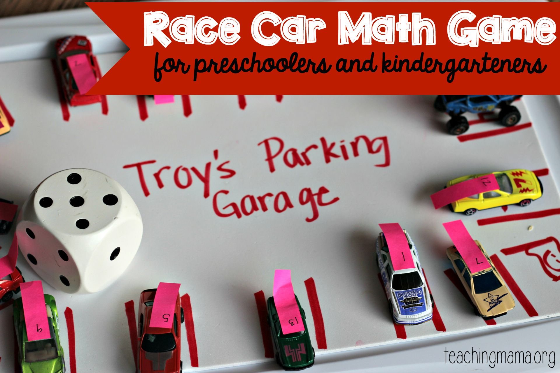 Math Game with Race Cars