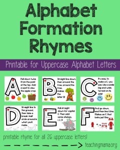 Alphabet Formation Rhymes- Pin