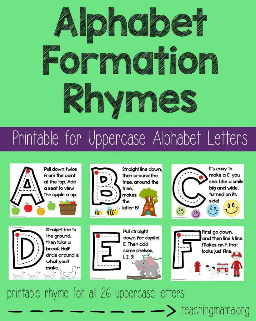 Alphabet Formation Rhymes- Pin