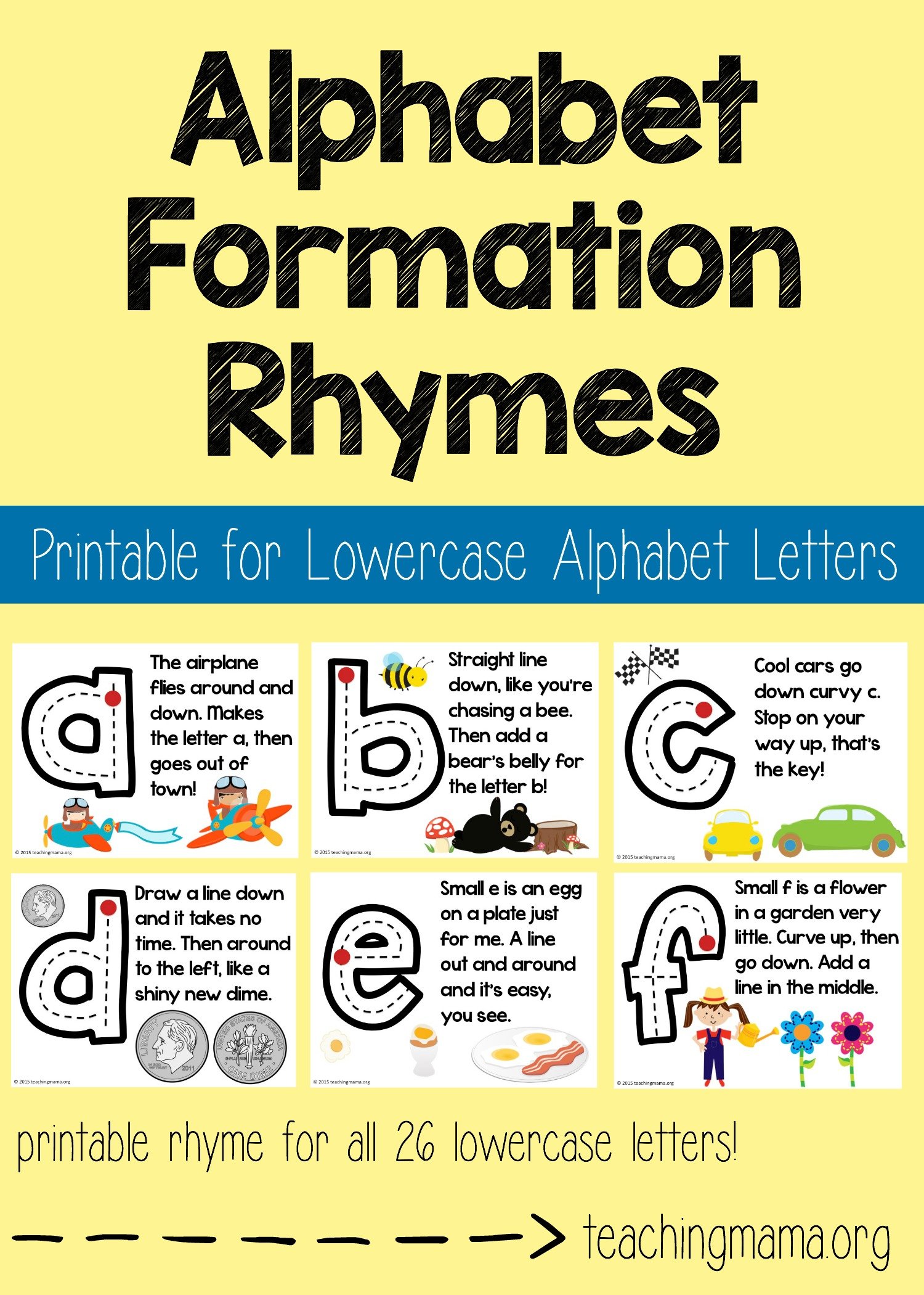 Alphabet Formation Rhymes- lowercase