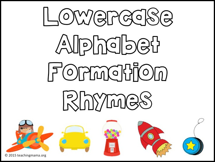 lowercase alphabet formation rhymes teaching mama