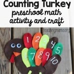 Counting Turkey Activity for Preschoolers