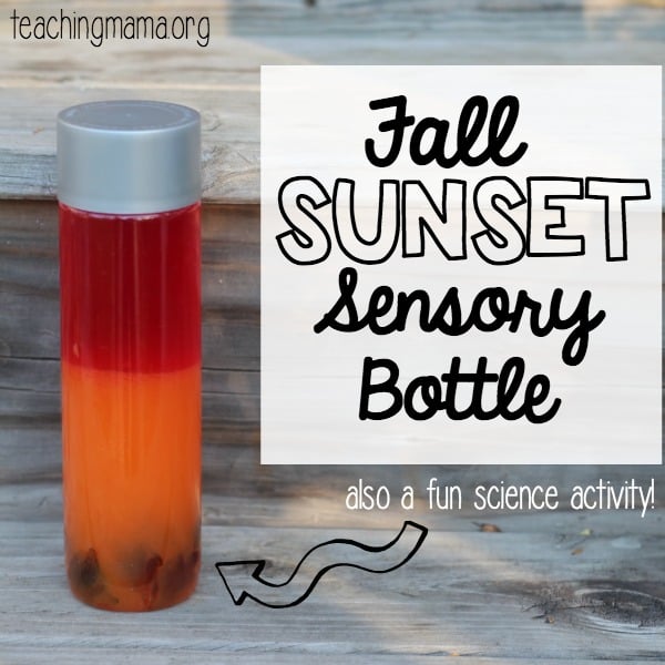 Fall Sunset Sensory Bottle