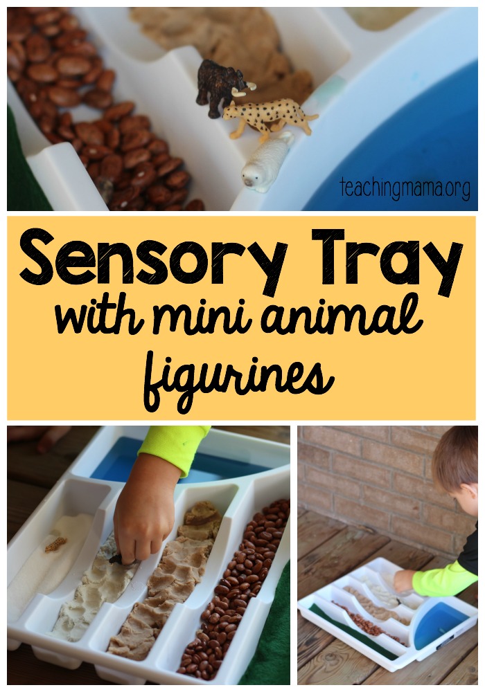 Sensory Tray for Mini Animal Figurines