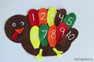 Counting Turkey Activity for Preschoolers