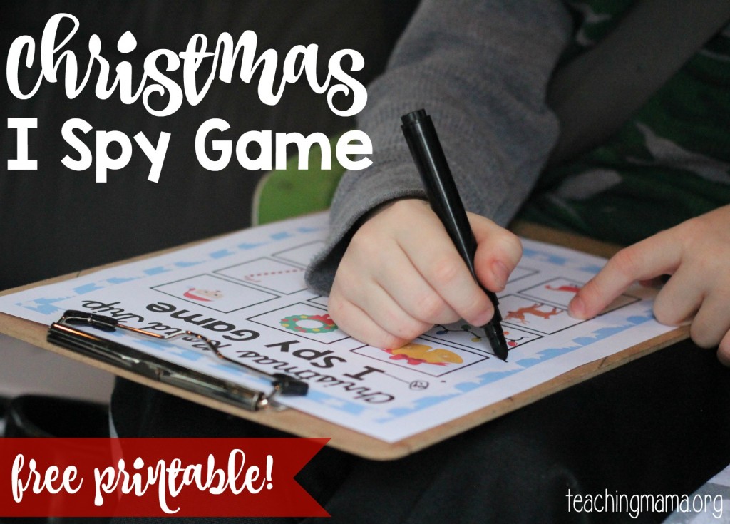 Christmas Road Trip I Spy Game - Free Printable