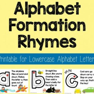 lowercase alphabet formation rhymes teaching mama