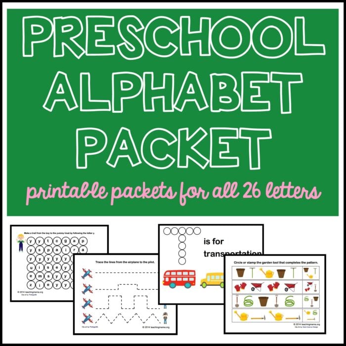 Preschool Alphabet Packet