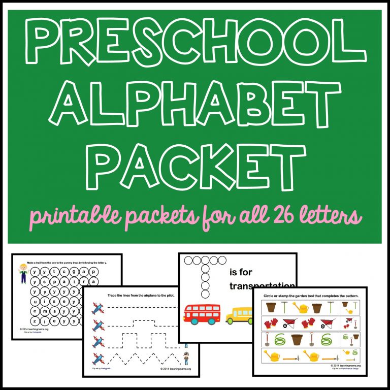 Preschool Alphabet Packet