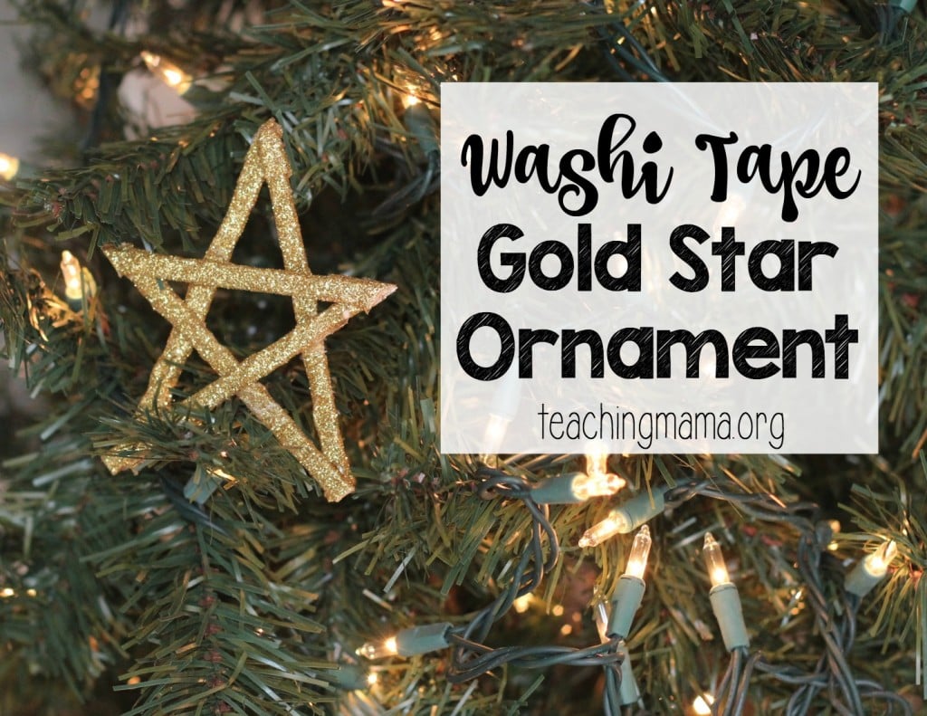 Washi Tape Gold Star Ornament