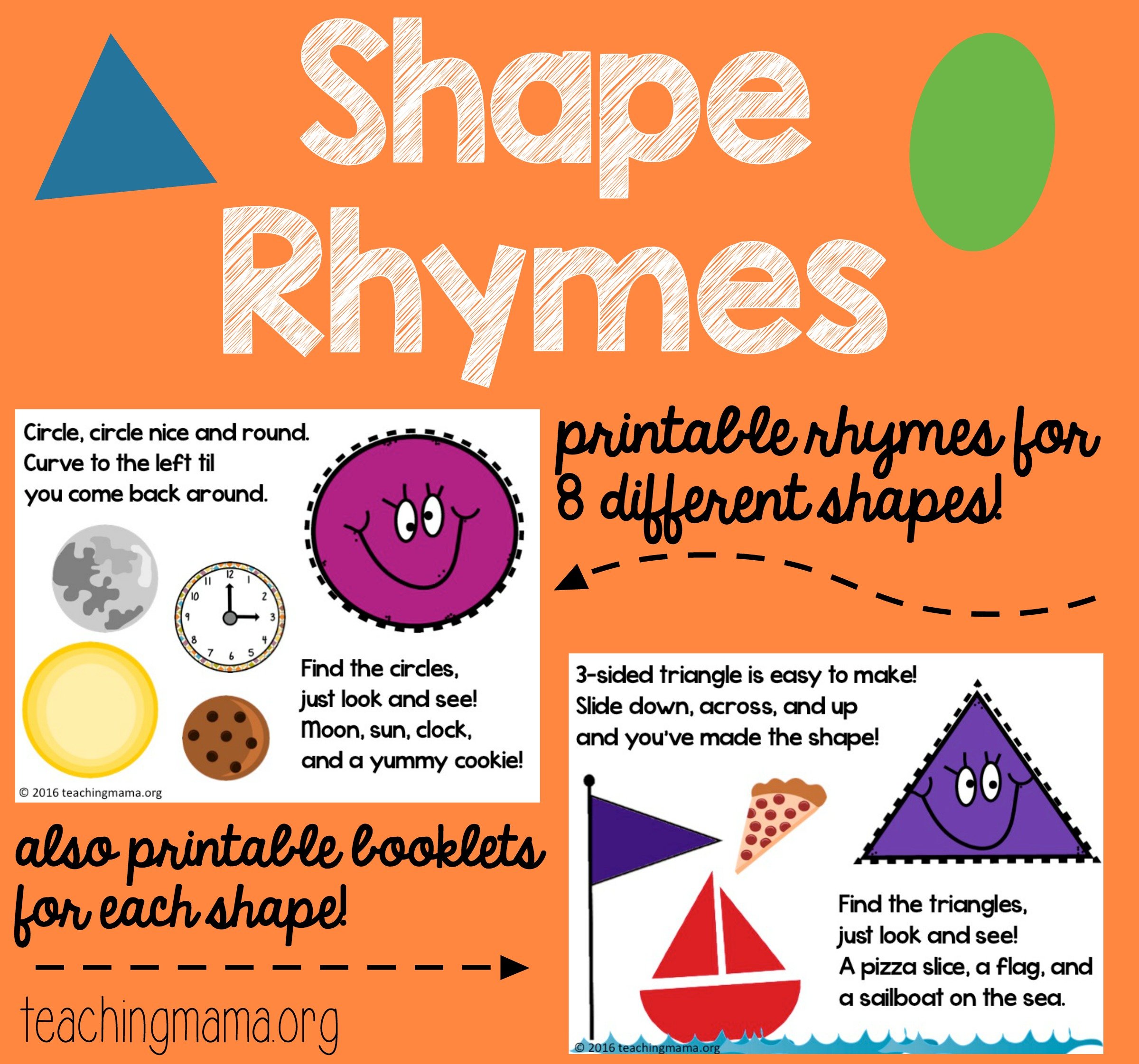 Shape Rhymes Printables - Teaching Mama2400 x 2243