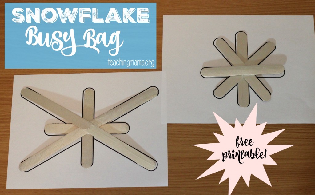 Snowflake Busy Bag