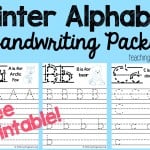 Winter Alphabet Handwriting Packet
